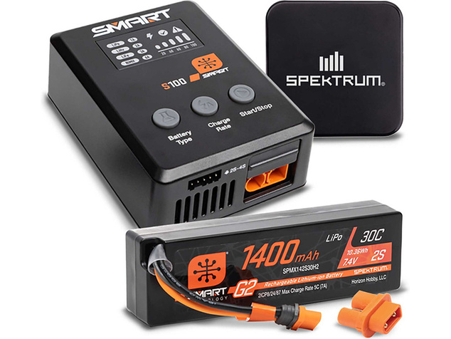 Spektrum Smart Powerstage G2 Auto 7.4V 1400mAh IC2, S100, 65W forrás