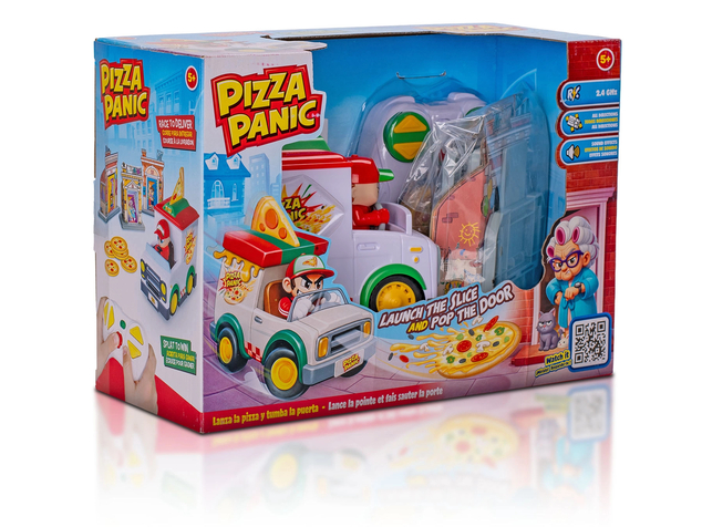 Furgone RC che spara pizza con suono, 2,4 GHz, 12 cm | Pizza Panic!