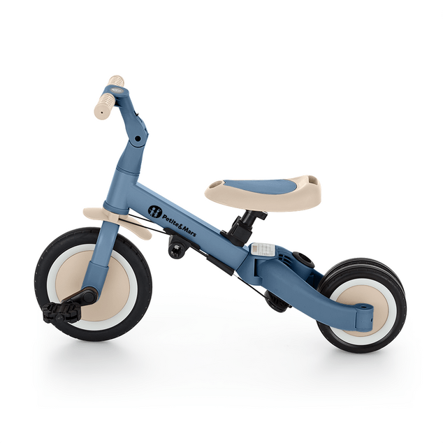 PETITE&amp;MARS Triciclo multifuncional 5 en 1 Turbo Plus Ocean Blue