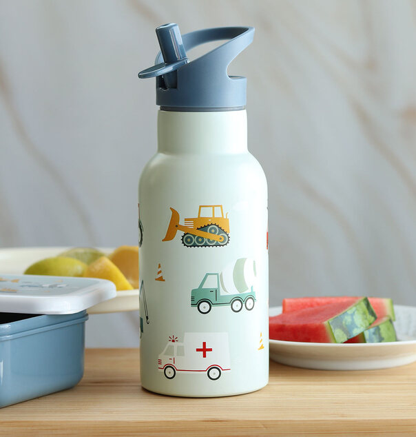 A Little Lovely Company - nerezová fľaša na pitie, 350 ml - vozidlá