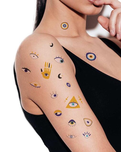 TATTonMe Vodeodolné dočasné tetovačky Hypno Eyes mix