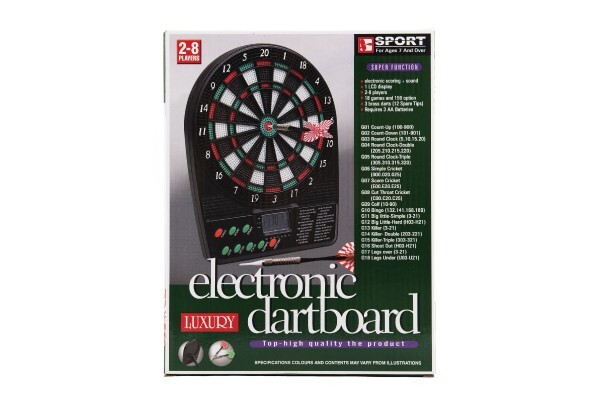 Elektronický terč digitálny 20x26cm + 3 šípky plast na batérie so zvukom