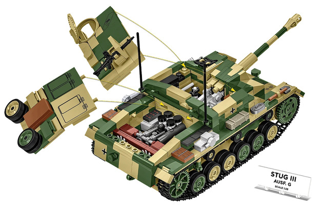 Cobi 2676 II WW StuG III Ausf. G, 1:28, 955 k, 1 f