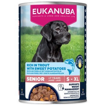 Konzerva EUKANUBA Senior bohatá na pstruha s batátmi 400 g