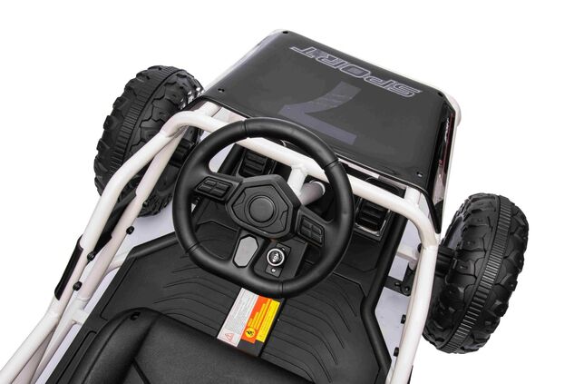 Elektrische Go-Kart SPORT-KART 24V, schwarz, EVA-Räder, Kunstledersitz, 2 x 50W Motor,