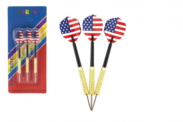 Hádzacie šípky s kovovým hrotom 15cm kov/plast 3 ks