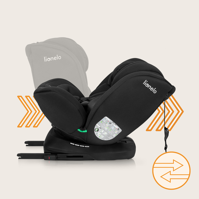 Lionelo Autosedačka Bastiaan i-Size (40-150 cm) Black Carbon