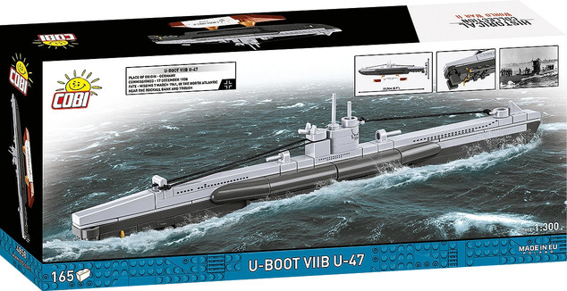 Cobi 4858 II WW Немска подводница U-Boot VIIB U-47, 1:300, 165k