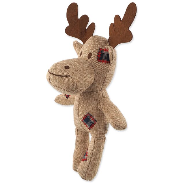 Hračka Dog Fantasy Winter Tale Sob juta pískací 30cm