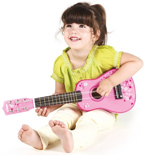 Tidlo Drevená gitara Star ružová