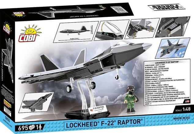 Cobi Lockheed F-22 Raptor, 1:48, 695 k, 1 f