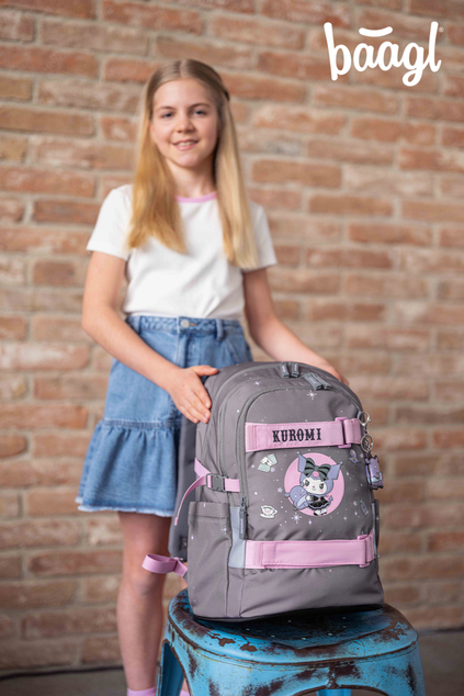 BAAGL Schulrucksack Skate Kuromi Grau GRS