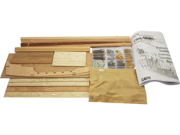 OCCRE Black Swan pirátska loď 1:75 kit