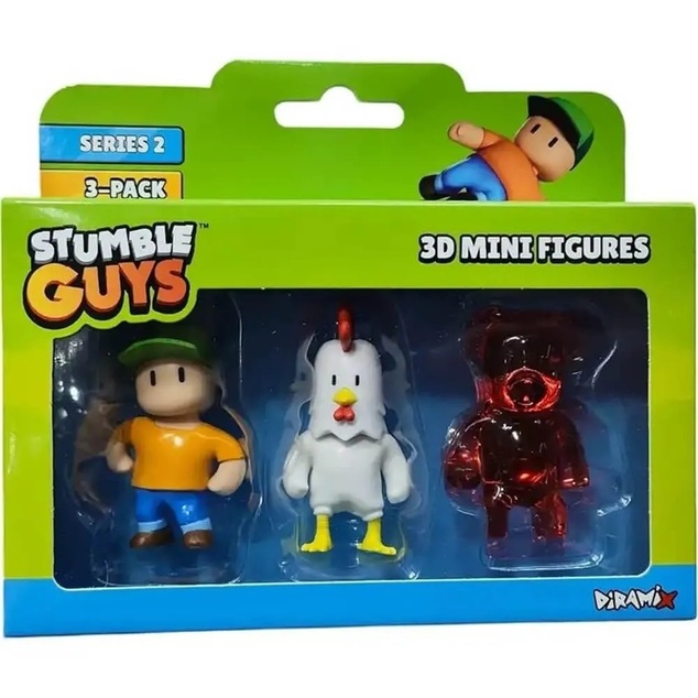Stumble Guys 3D minifigúrky série 2 - okienko 3 ks ASST