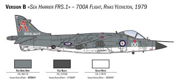 Model Kit letadlo 1236 - SEA HARRIER FRS.1 (1:72)