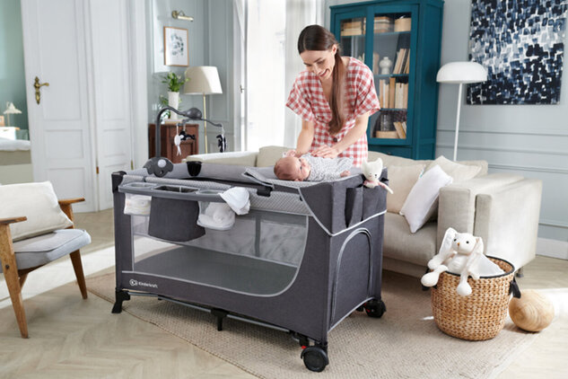 KINDERKRAFT Postieľka cestovná Leody doplnky Leody Grey
