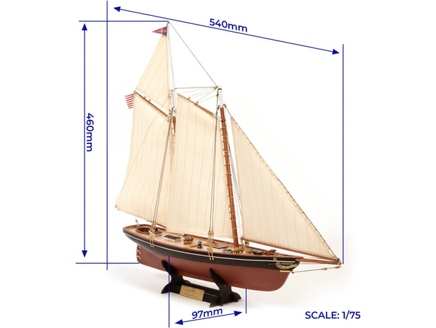 OCCRE America Yacht - America's Cup 1851 1:75