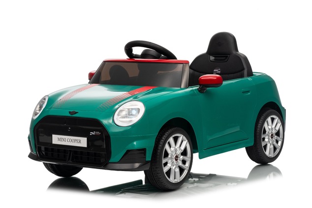 Elektrické autíčko BMW Mini Cooper 12V, zelené, USB Vstup s Bluetooth pripojením na MP3 Pr