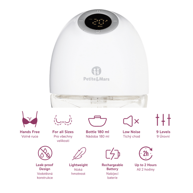 PETITE&amp;MARS Odsávačka materského mlieka elektrická handsfree Gaia Duo