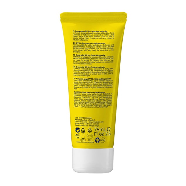 CHICCO Krém detský na opaľovanie SPF50+ 75ml, 0m+