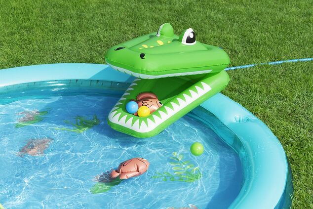 Bestway 53166 Detské nafukovacie herné centrum Crocodile Cove, 224 x 181 x 72 cm