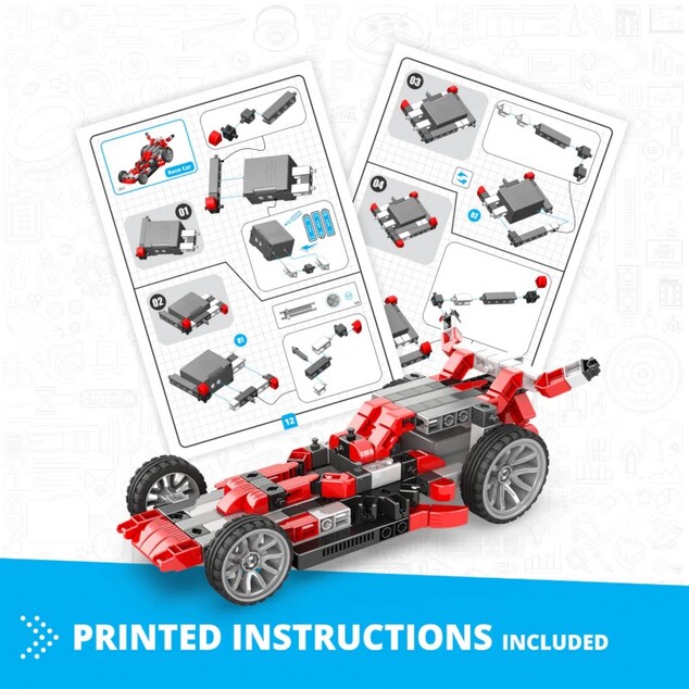 Engino INVENTOR MOTORIZED pretekárske auto s 10 bonusovými modelmi