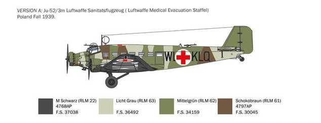 Modellbausatz Flugzeug 0102 - Ju-52/3m (1:72)