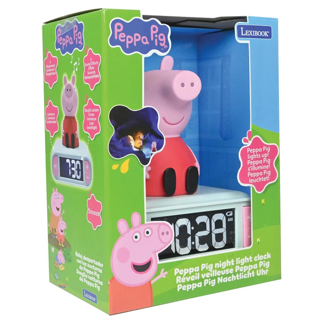 Wecker mit Nacht-3D-Licht - Peppa Wutz