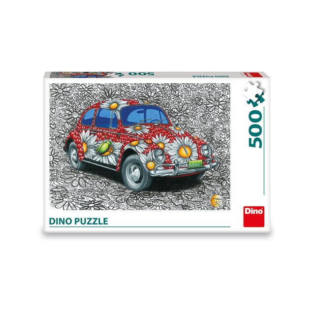 Puzzle Maľovaný VW Chrobák 500 dielikov
