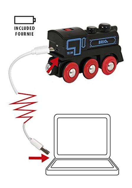 Brio El. lokomotíva nabíjacia cez mini USB kábel