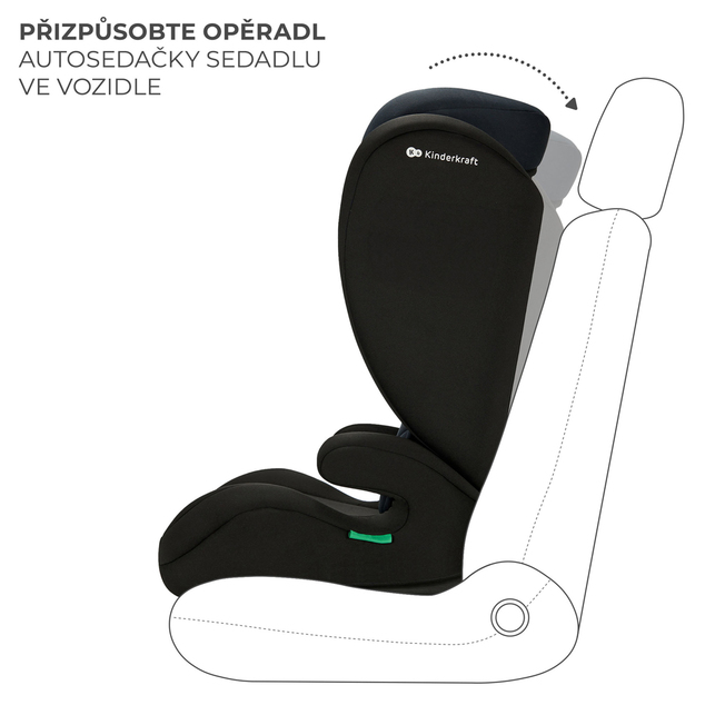 KINDERKRAFT Asiento de coche i-Spark i-Size 100-150 cm Negro