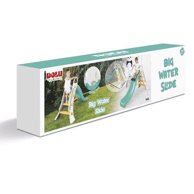 Grand toboggan aquatique Dolu, blanc-vert