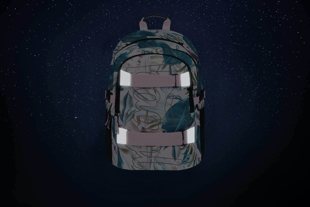 BAAGL SET 5 Skate Leafs: Rucksack, Federmäppchen, Beutel, Gürteltasche, Laptop-Hülle