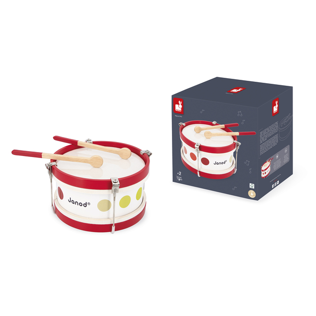 Janod Tambor de madera para niños Confetti