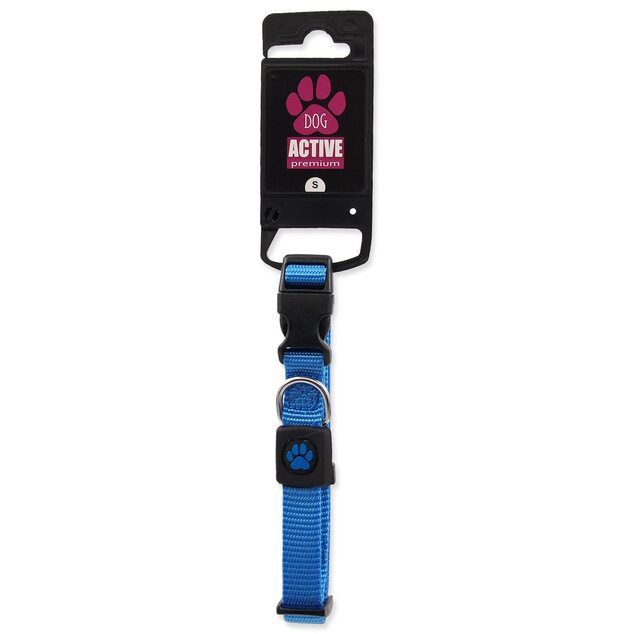Obojok Active Dog Premium S modrý 1,5x27-37cm