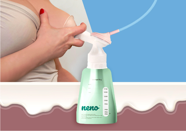 NENO Sacchetti per la conservazione del latte materno 20 pezzi, 150 ml