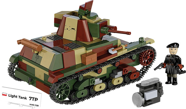 Cobi 2661 Poľský ľahký tank 7TP  - World War II 1:28