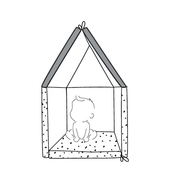Tappetino da gioco pieghevole imbottito per bambini 5 in 1, Bunny