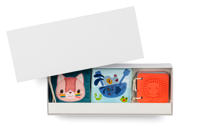Lilliputiens - set de 3 libros sensoriales - gatita Jeanne
