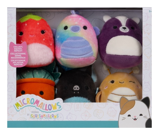 Squishmallows Micromallows 6er Pack (Greer, Sloan, Emerald, Oz, Scarlet, Aldous)