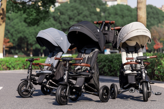 QPLAY Tříkolka Nova Deluxe 5v1 Grey, 10-72 měsíců