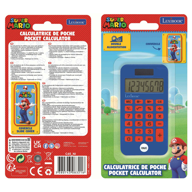 Lexibook Taschenrechner Super Mario