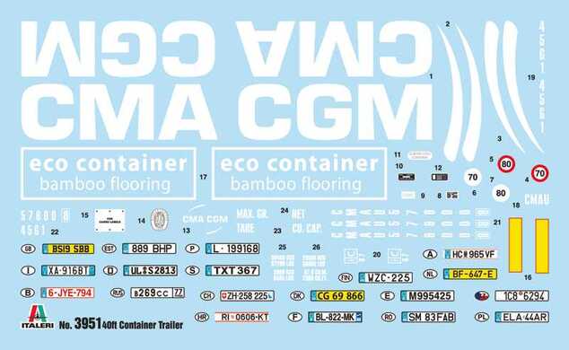Model Kit truck 3951 - 40’ Container Trailer (1:24)