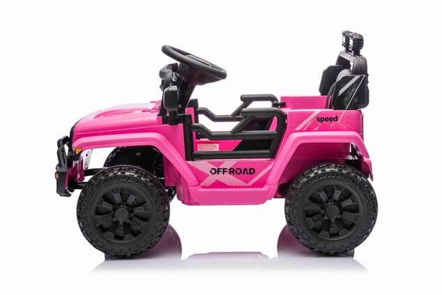 Elektrické autíčko OFFROAD NEW s pohonom zadných kolies, ružové, Lítiová batéria