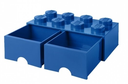 LEGO® úložný box 8 - so zásuvkami modrá 250 x 500 x 180 mm