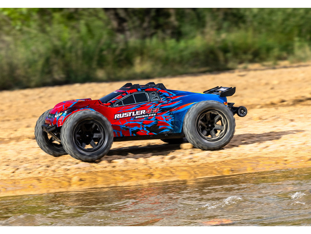 Traxxas Rustler 4x4 1:10 VX3 RTR albastru