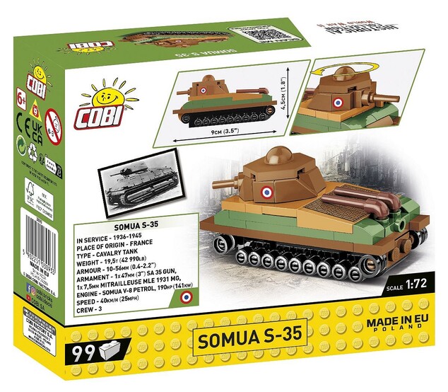 Cobi Somua S-35, 1:72, 99 k