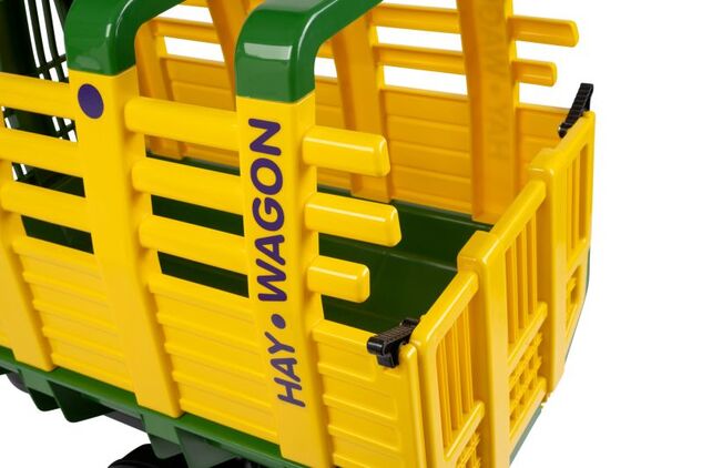 Rollytoys Vlečka na seno za traktor 1osá Hay Wagon - zelenožltá
