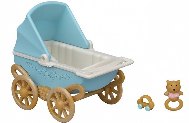 Sylvanian Families Dvojčatá Chocolate králikov s kočíkom