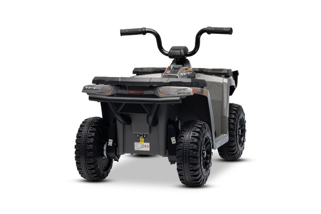 Licencovaná elektrická štvorkolka Arctic Cat 12V so zadným pohonom, sivá, LED svetlá, Líti